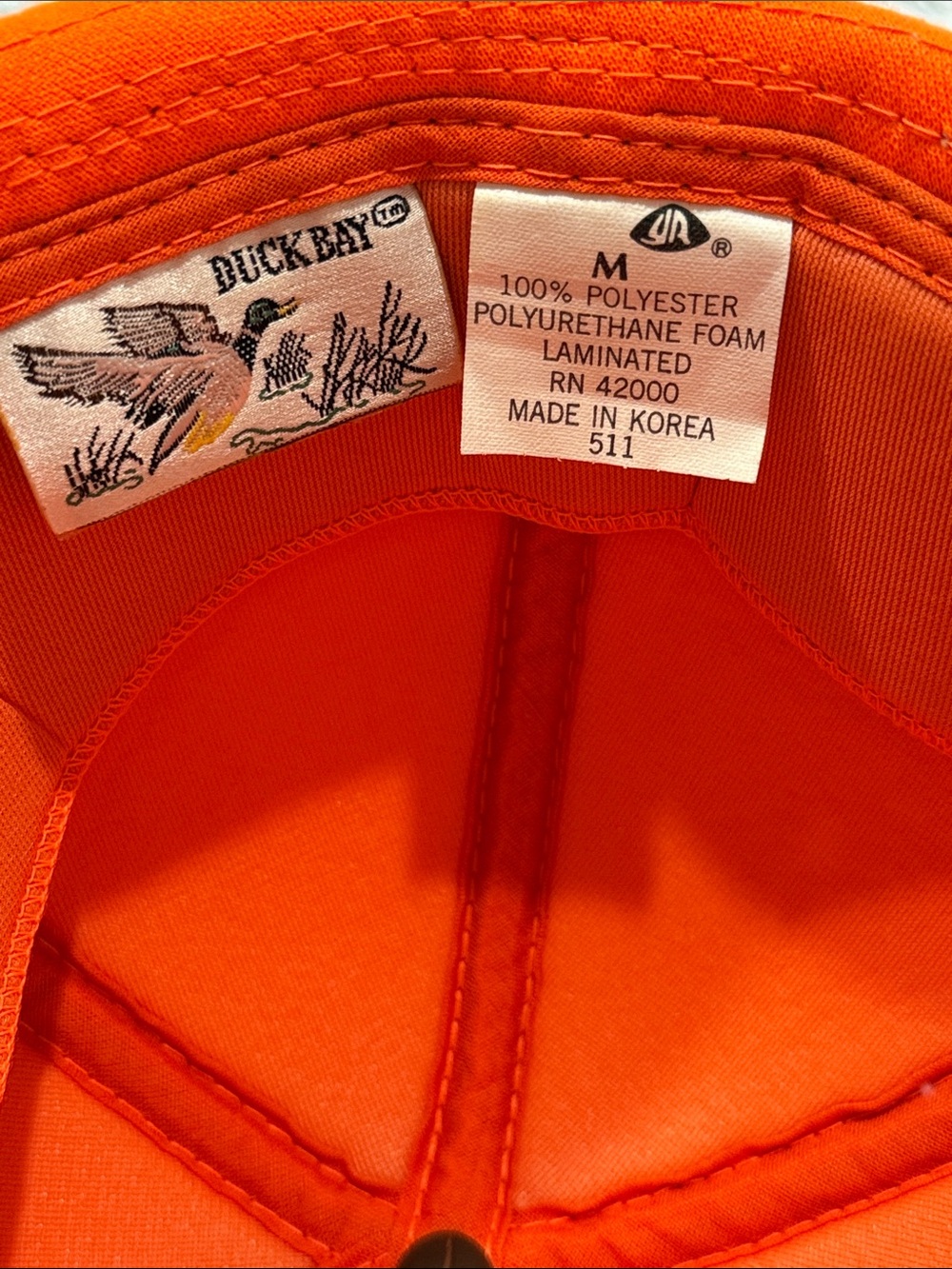 High-Visibility Orange Men's 80’s vintage Hat from Duck Bay - Picture 6 of 11
